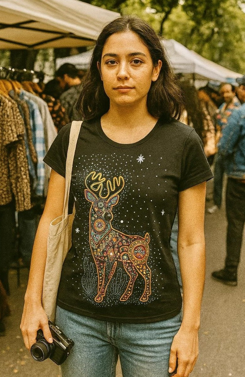 Blusa Venado Cosmico Huichol