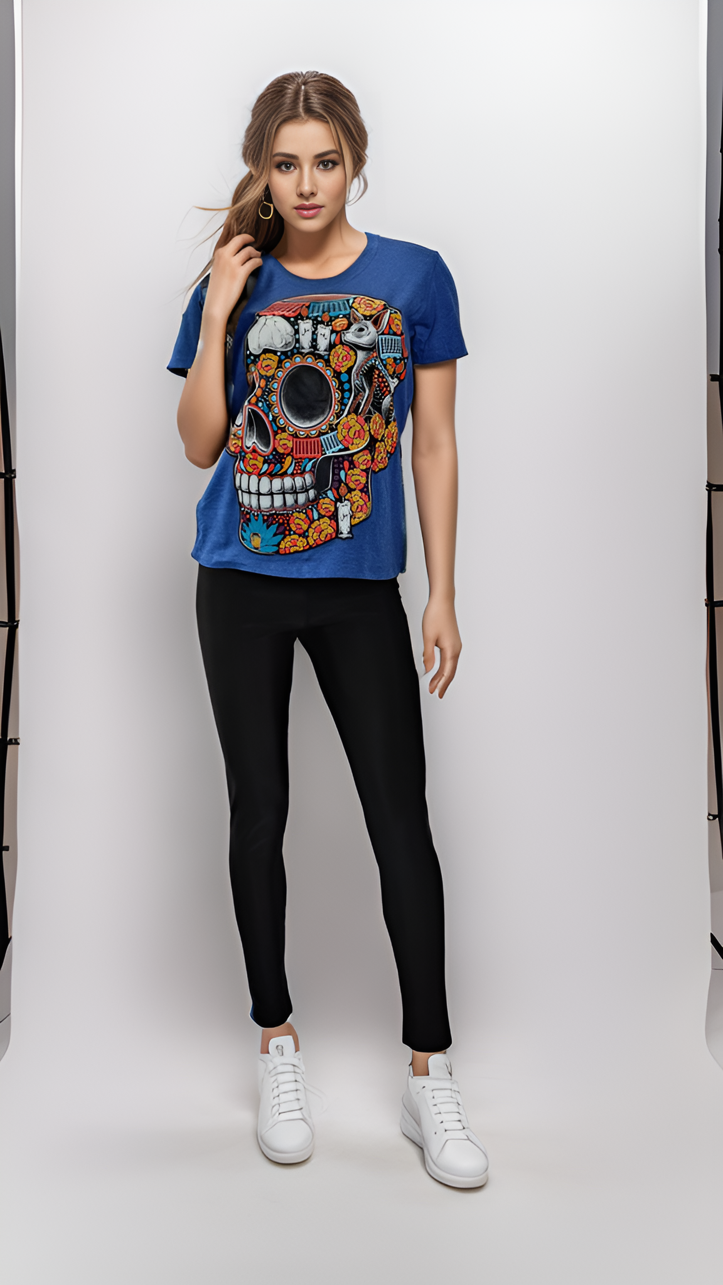 Blusa Cráneo Ofrenda día de muertos