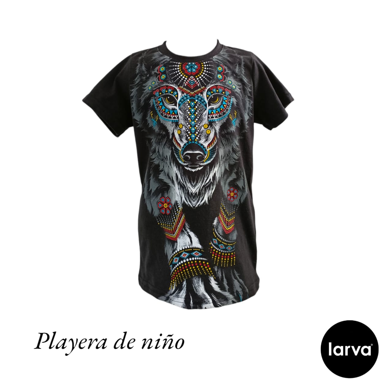 Playera Niño Lobo Huichol
