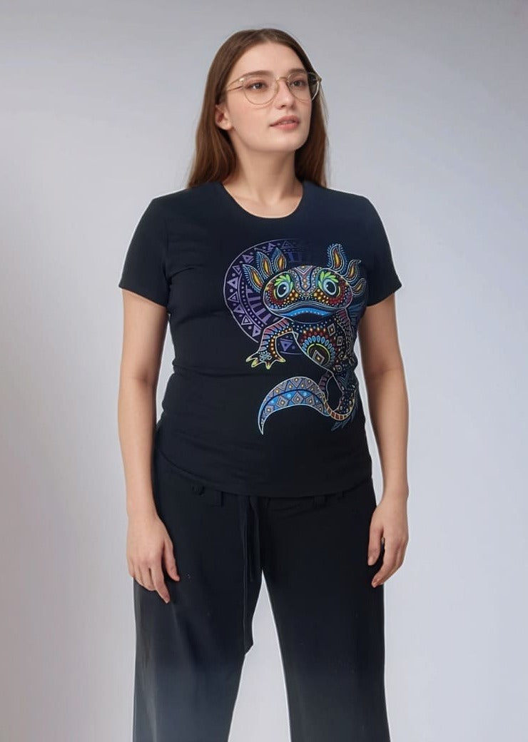 Blusa Axolotl Mandala Huichol