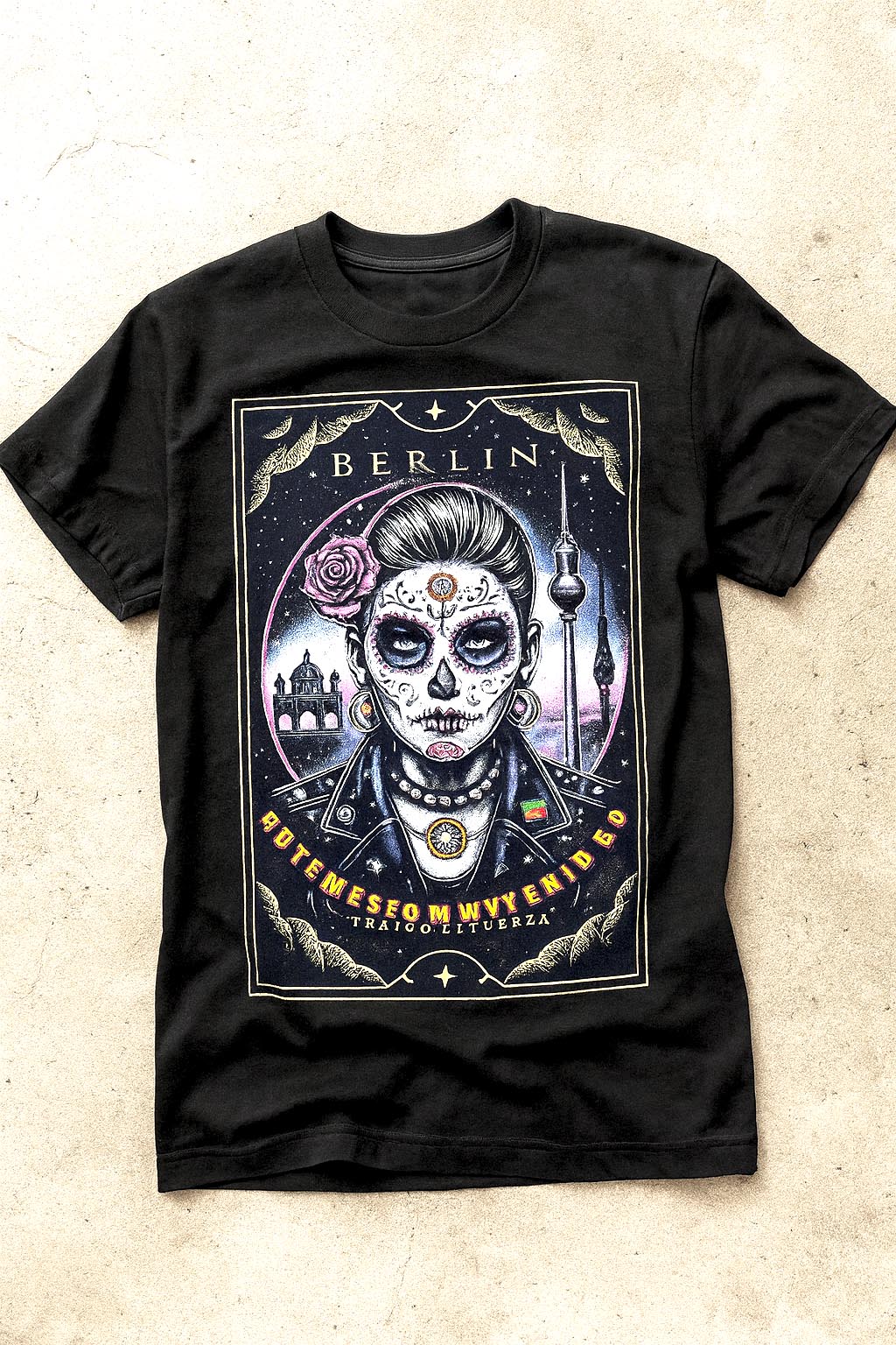 Playera MWL calavera Berlin negra