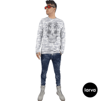 Playera Manga Larga  Calaveras y Diablitos