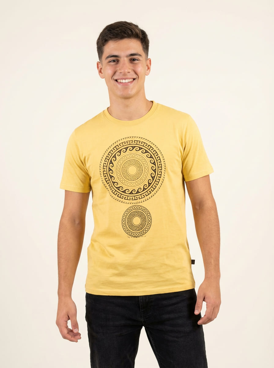 Playera Amarillo Mandala Simbolo