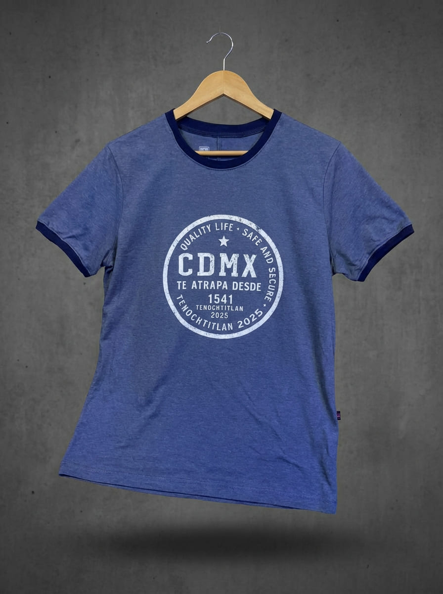 Playera Gris Jaspe Especial Cdmx