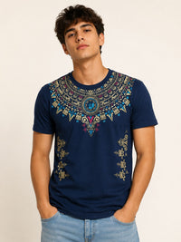 Playera Marino Collar Prehispanico
