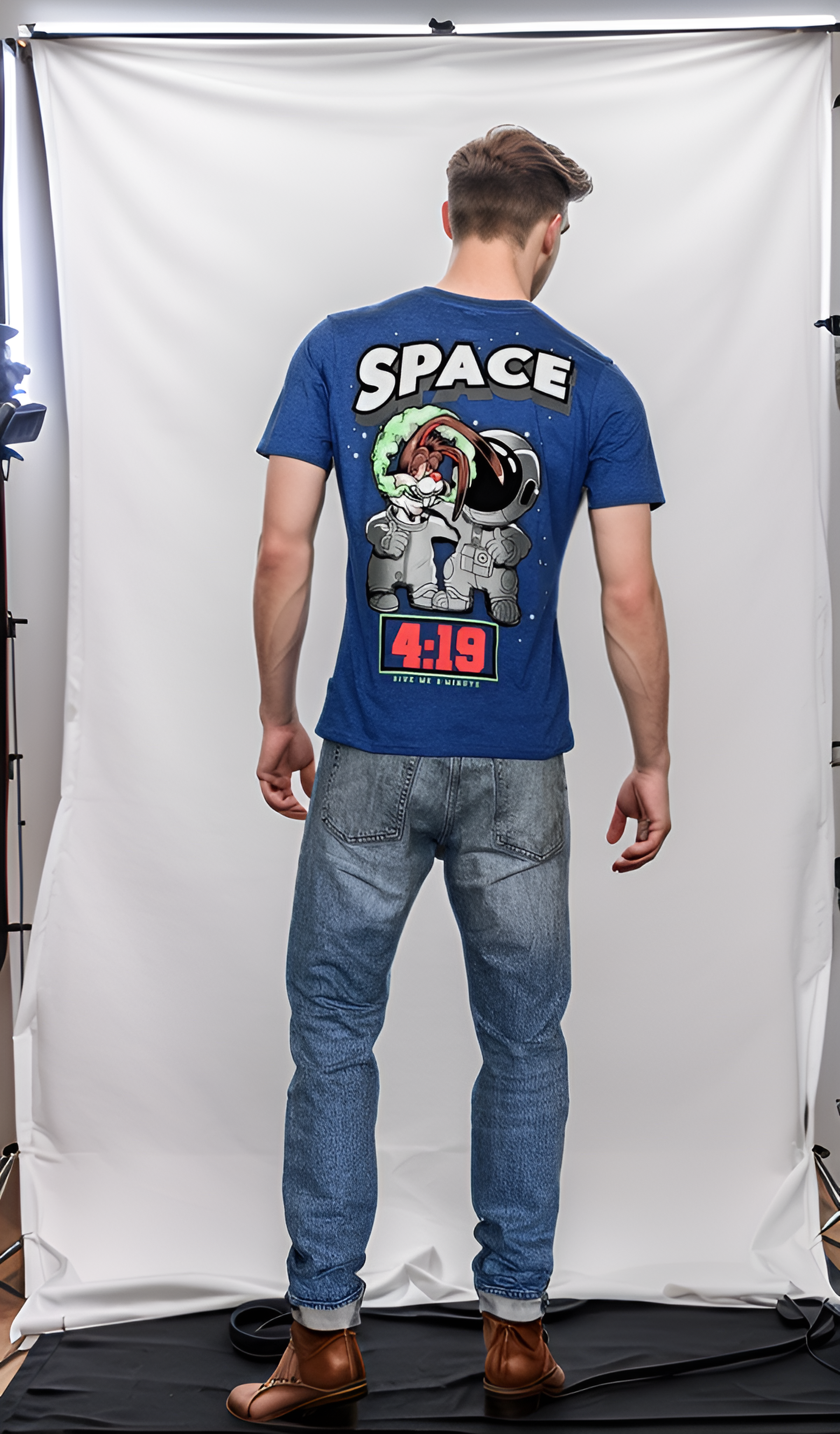 Playera Azul Space 419