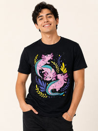 Playera Negro Ajolotes Cosmicos