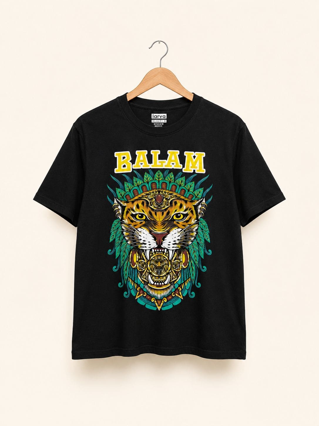 Playera Negro Relaxed Fit Balam