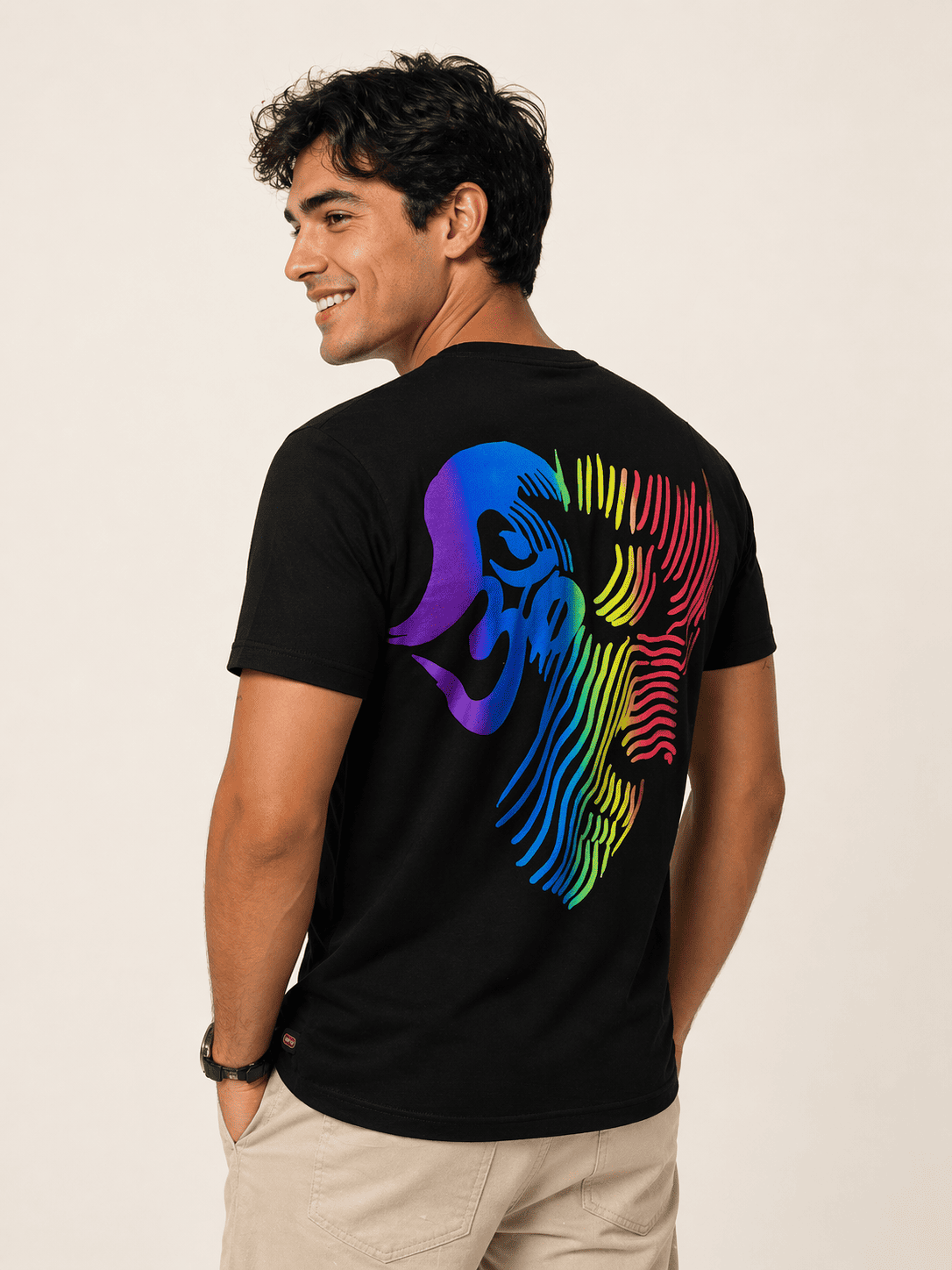 Playera Negro Buda Colores
