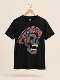 Playera Negro Calavera Mariachi