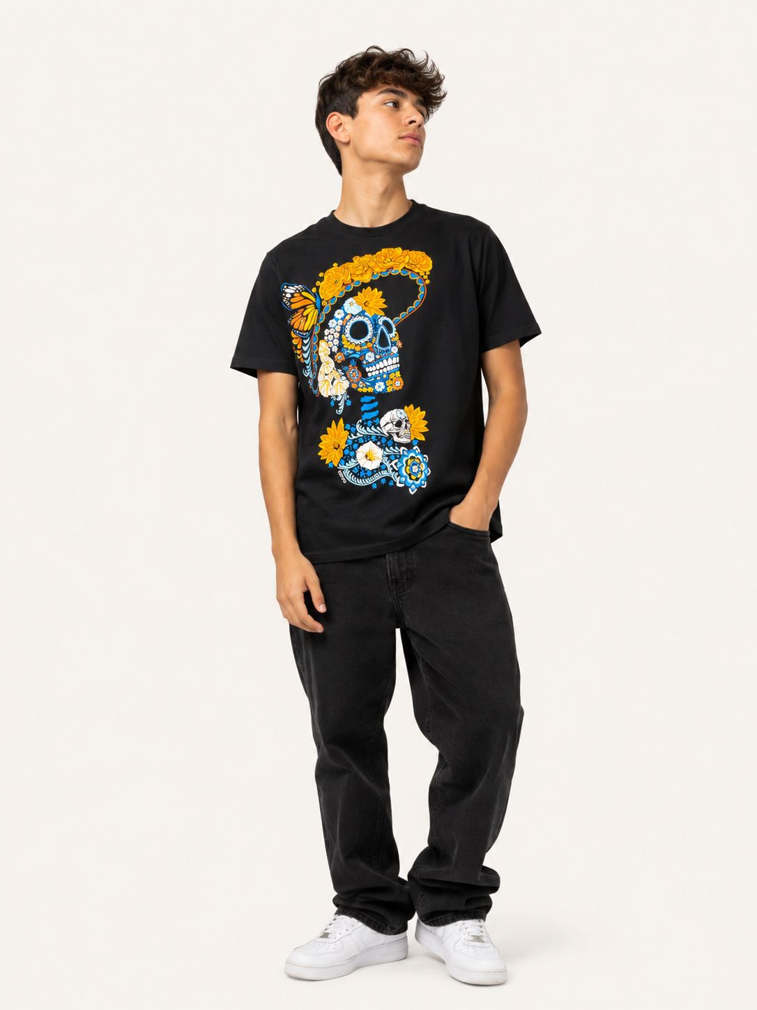 Playera Negro Catrina Amapola