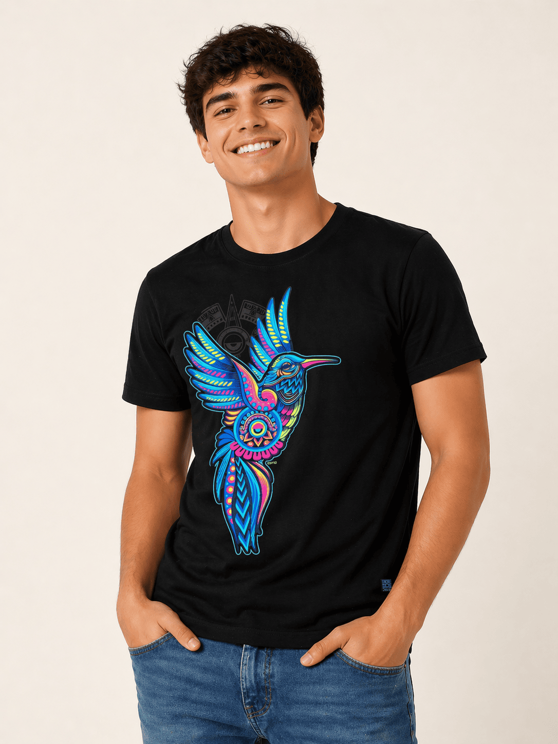 Playera Negro Colibri Ollin