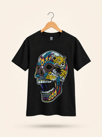 Playera Negro Calavera Jaguar