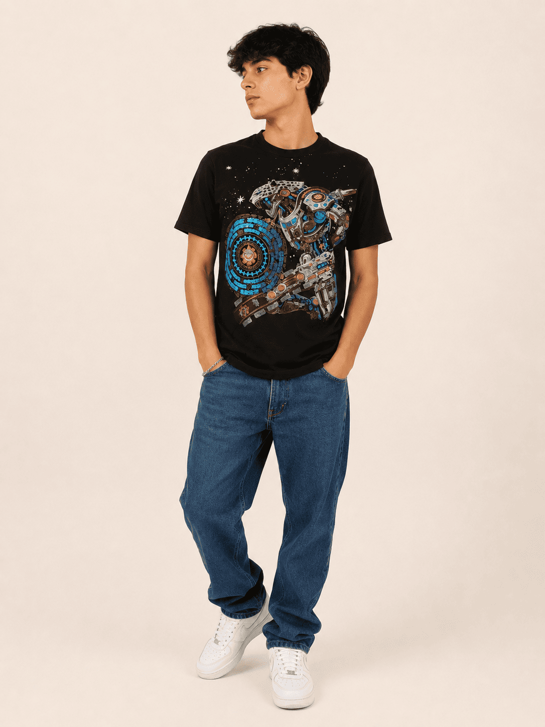 Playera Negro Jaguar Galactico