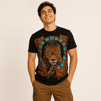 Playera Negro Jaguar Maya