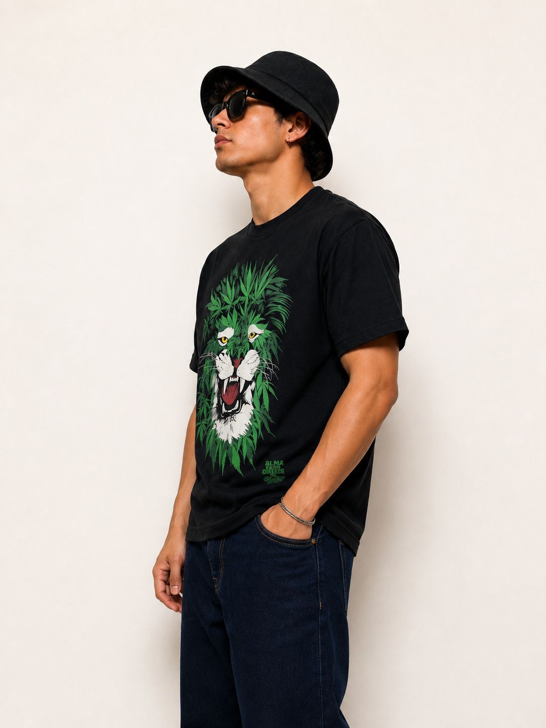 Playera Leon Hojas de Mota