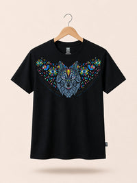 Playera Negro Collar Lobo