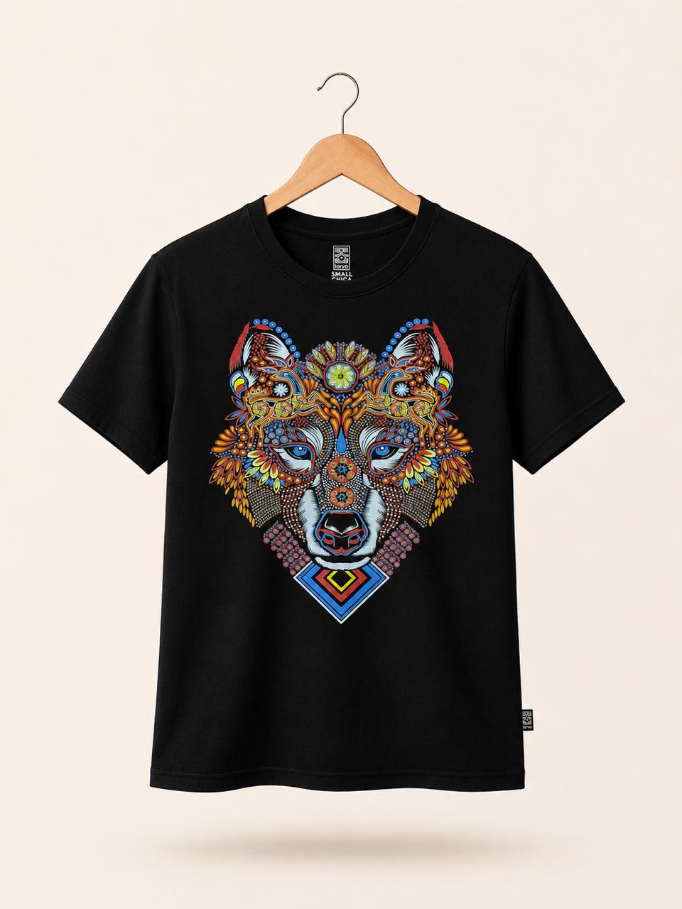 Playera Negro Lobo Marakame Venados