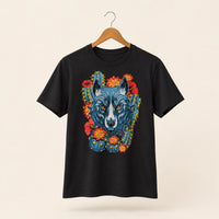 Playera Negro Lobo Peyotes