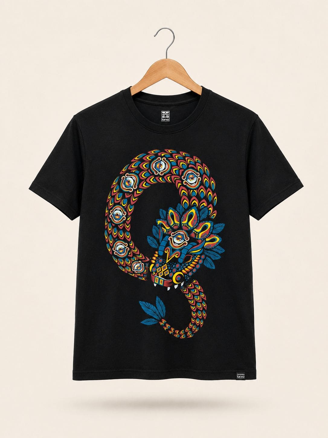 Playera Negro Quetzalcoatl Ollin