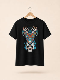Playera Negro Venado Craneo Navajo