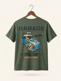 Playera Verde Militar Garage Rat