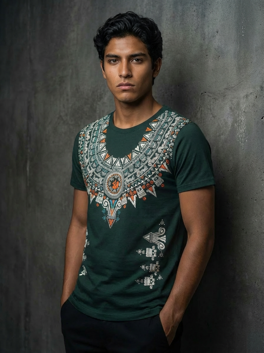 Playera Collar Prehispanico