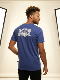 Playera Azul Jaspe Tribal Navajo