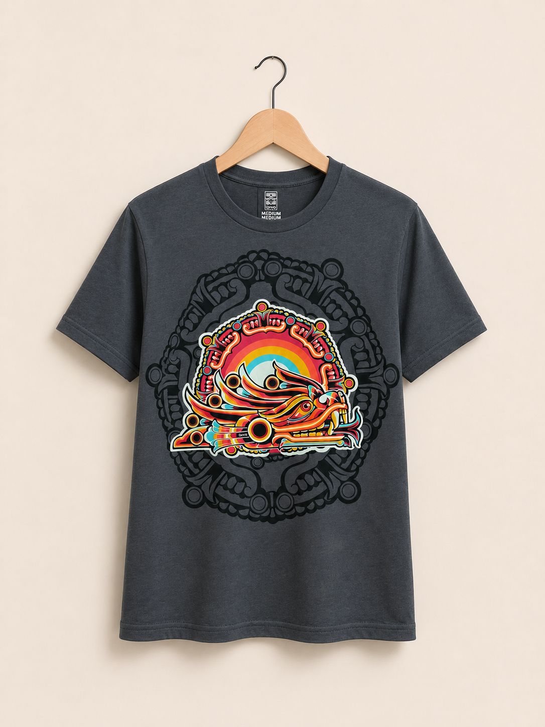 Playera Gris Rata Quetzalcoatl Moderno