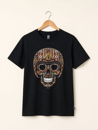 Playera Negro Casco Huichol