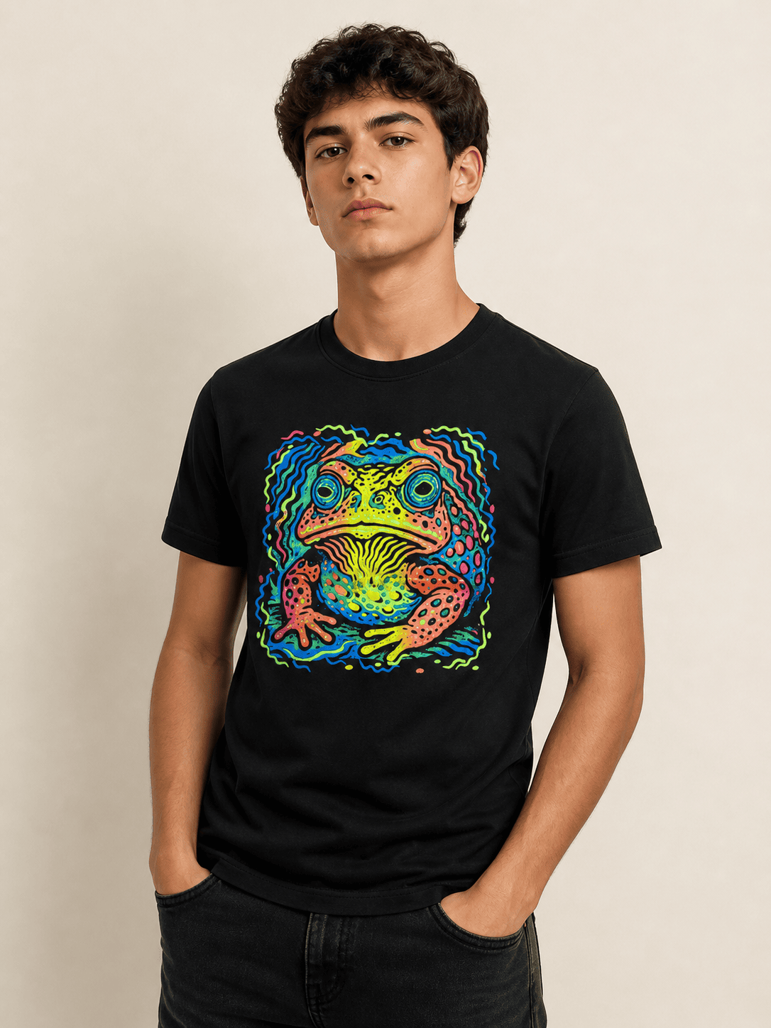 Playera Negro Sapo Trip
