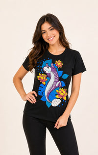 Blusa Negro Esqueleto Axolotl