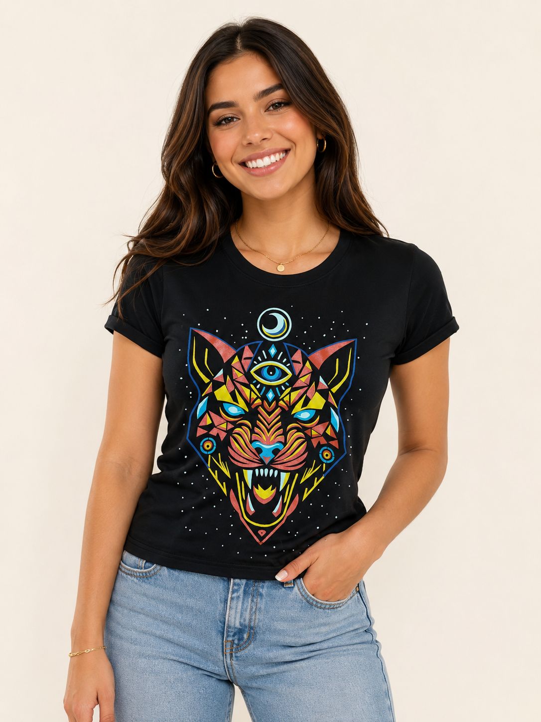 Blusa Negro Jaguar Lunar
