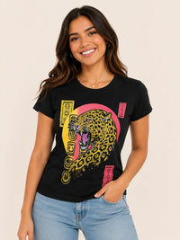 Blusa Negro Jaguar Mural