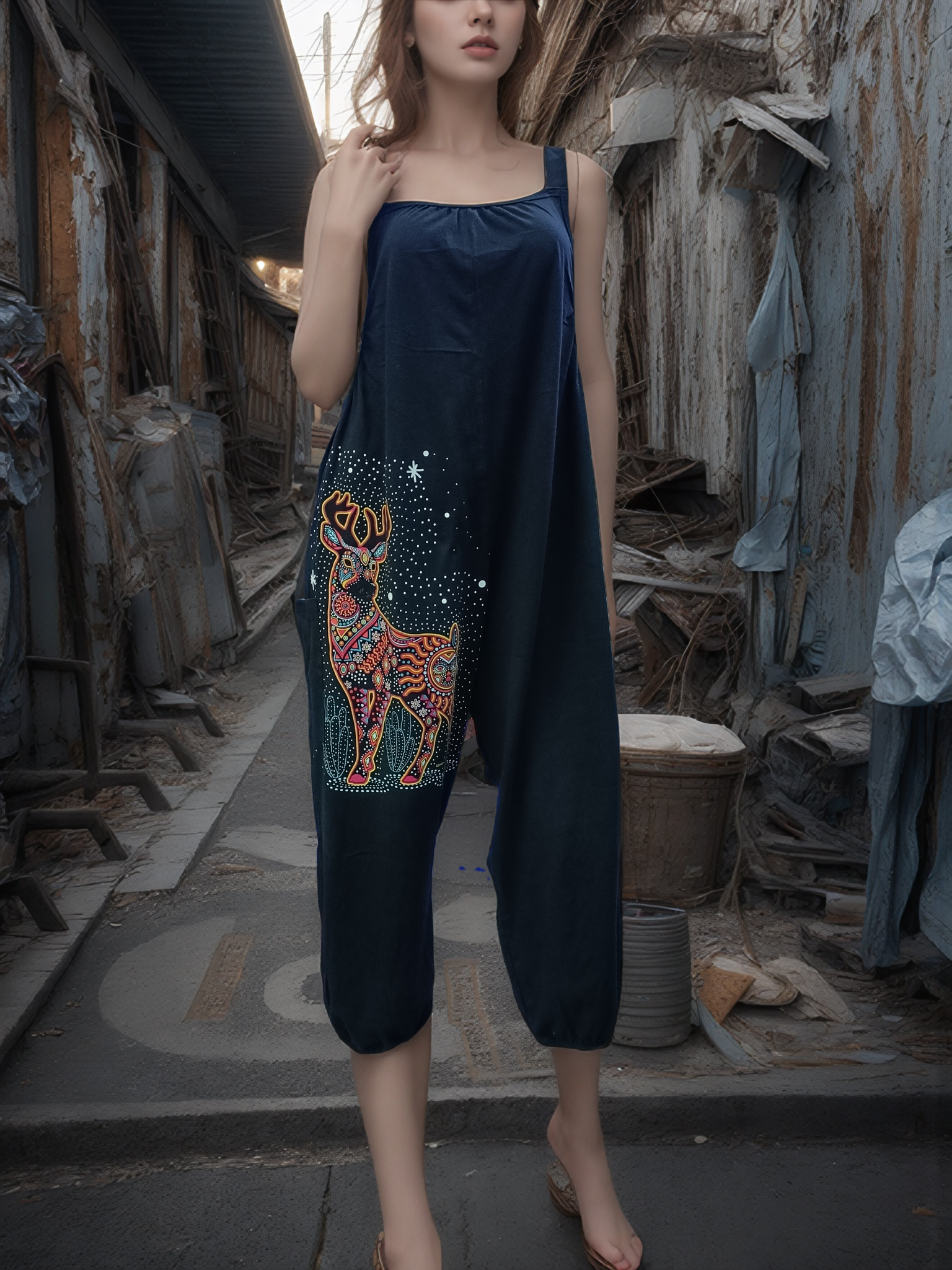 Palazzo Mono Jumpsuit Venado Huichol