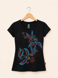 Blusa Negro Pajaritos