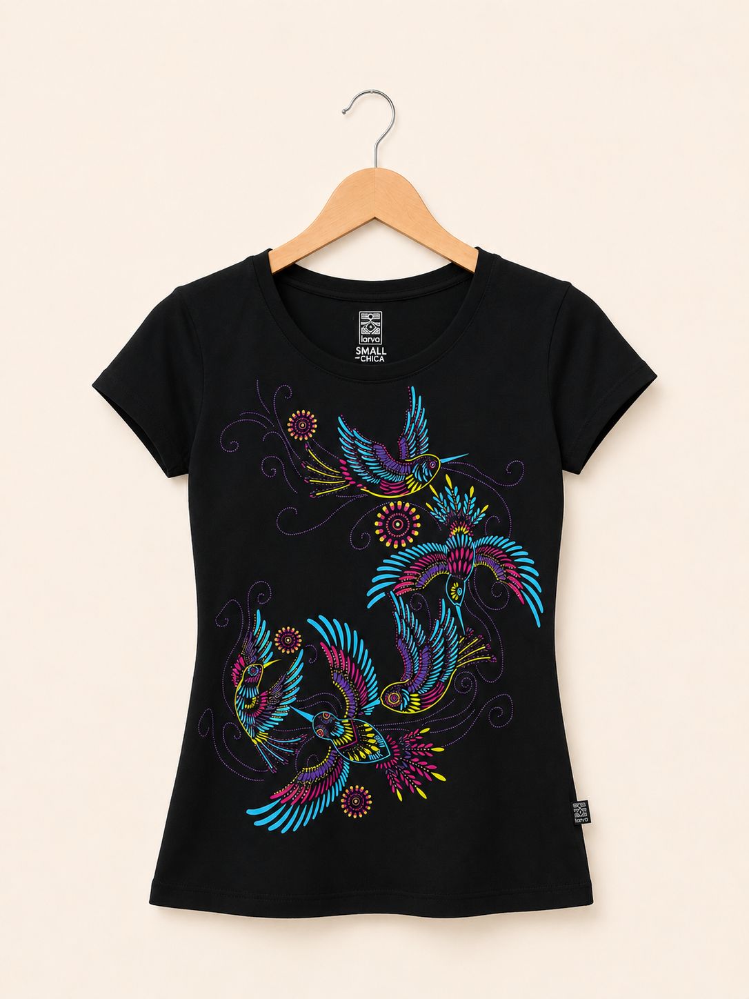 Blusa Negro Pajaritos