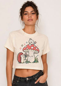 Blusa Crop Top Hongo del Bosque