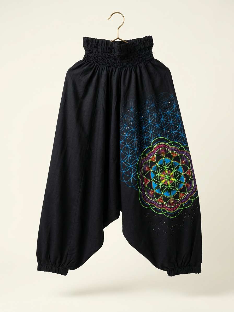 Harem Negro Flor De La vida Psicodelico