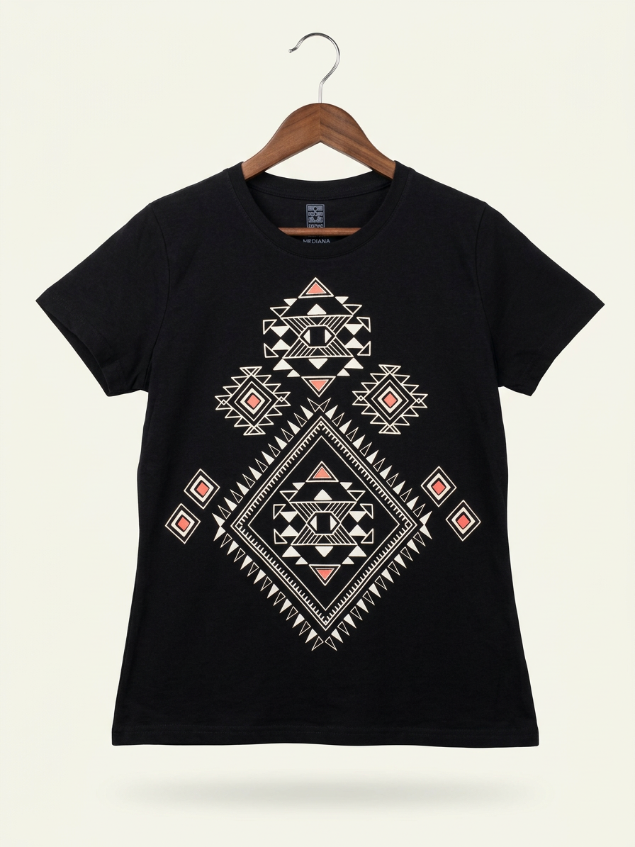 Blusa Negro Arte Navajo