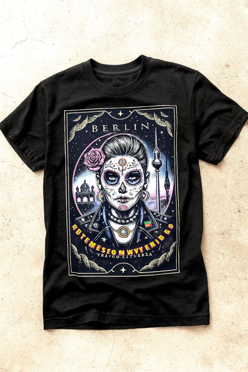 Playera MWL calavera Berlin negra