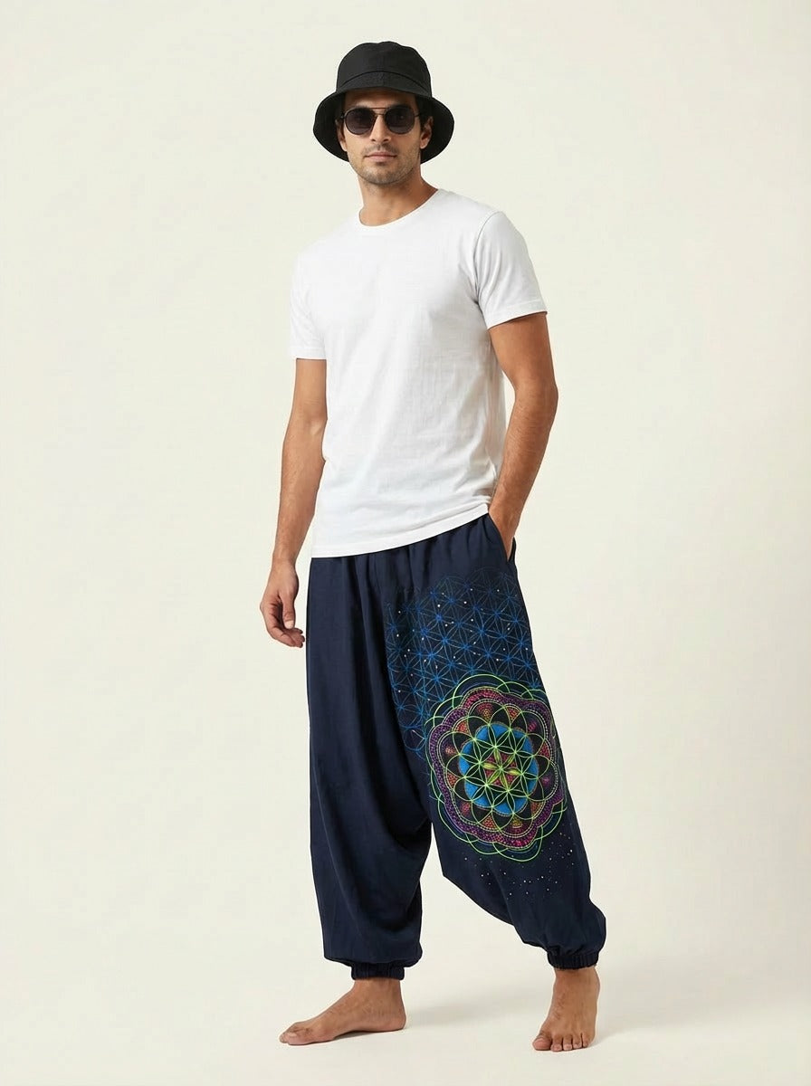 Pantalón Harem Geometría Sagrada — Frecuencia Activa