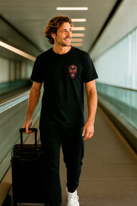 Playeras de calavera color negra manga corta