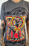 T-shirt Dieu Xolotl Gris Mexica Art