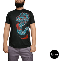 Quetzalcoatl-Buntglas-T-Shirt